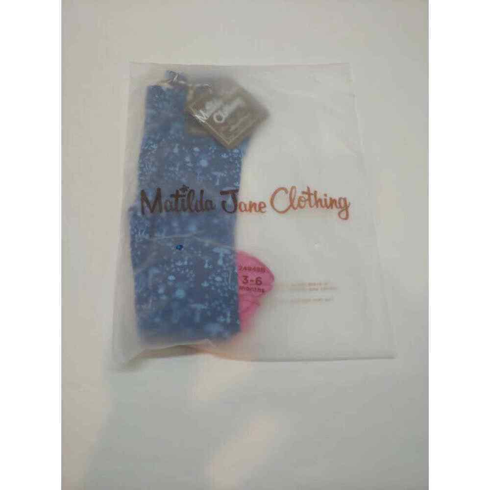 New Matilda Jane In My Element Ruffle Legging 3-6 months Make Believe Blue Pink - Picture 6 of 6